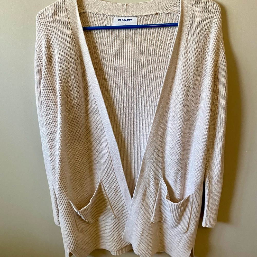 Old Navy Women's Cream Shaker Stitch Sweater